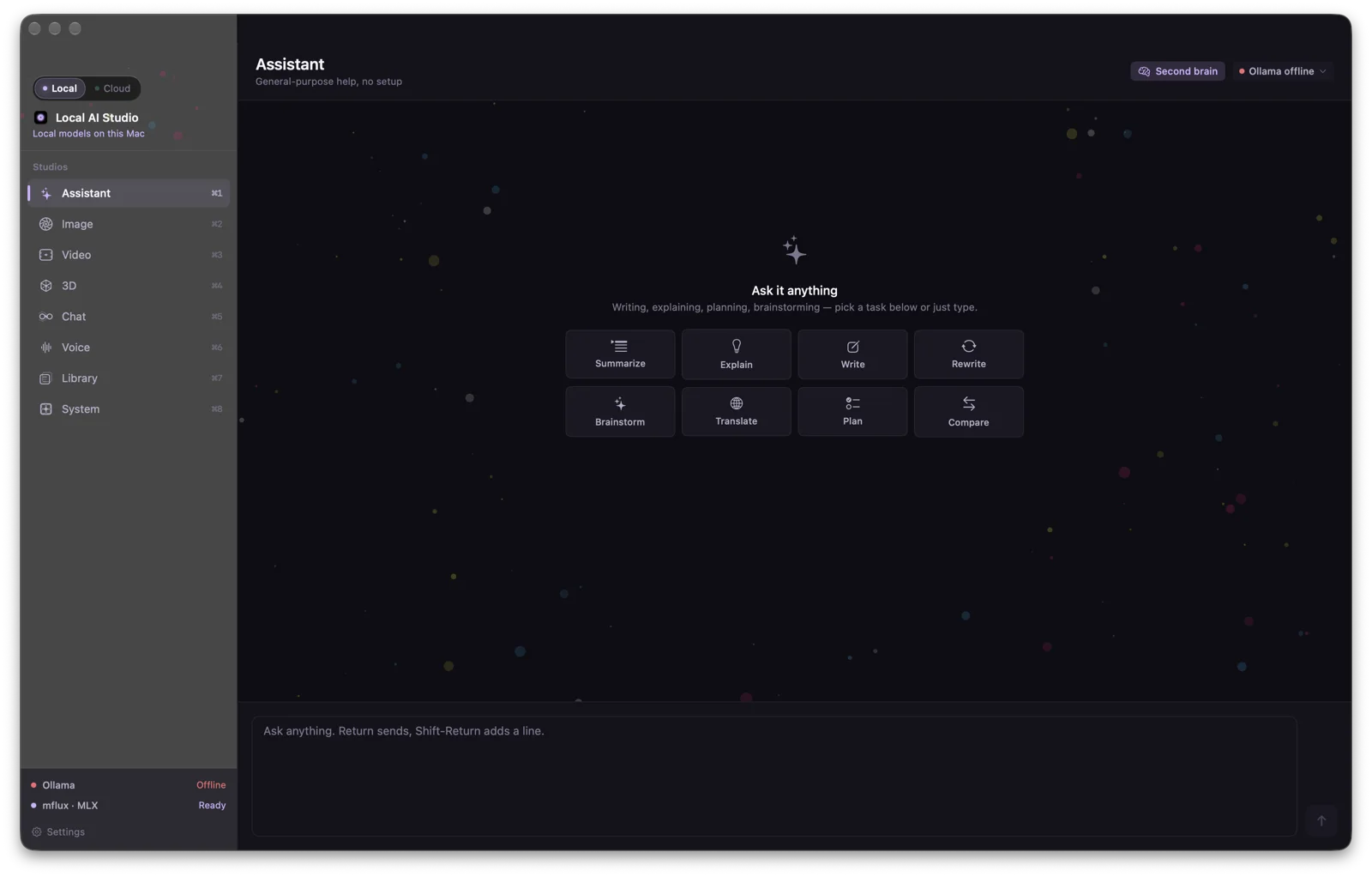 Local AI Studio application screenshot